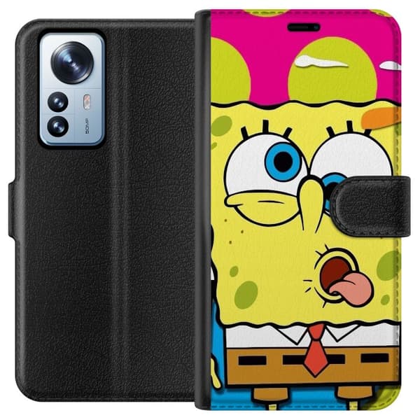 Kompatibel Tegnebogsetui til Xiaomi 12 Pro SpongeBob SquarePants