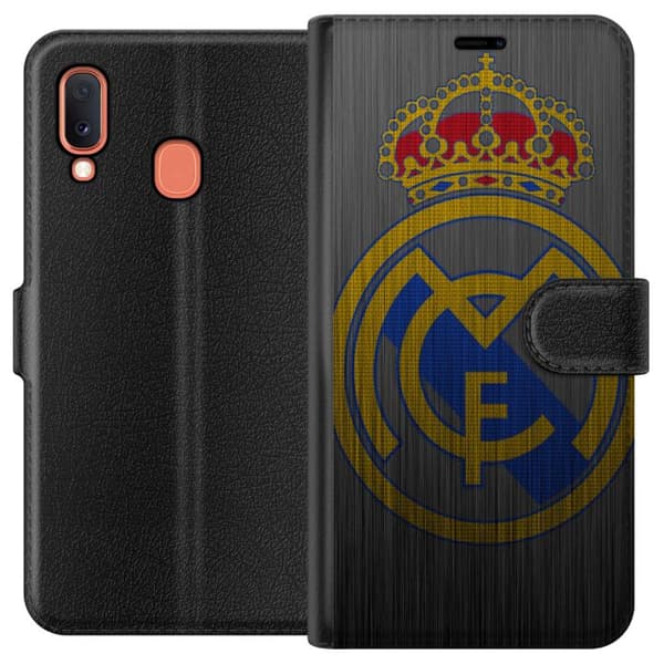 Kompatibelt Plånboksfodral till Samsung Galaxy A20e Real Madrid CF