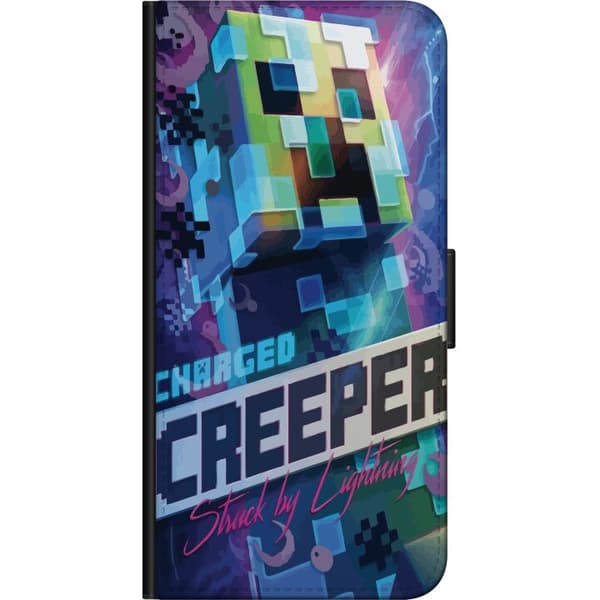 Kompatibelt Plånboksfodral till Samsung Galaxy A20s Minecraft Creeper