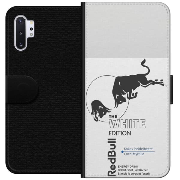 Kompatibel Tegnebogsetui til Samsung Galaxy Note10+ Moderne Red Bull White Edition design