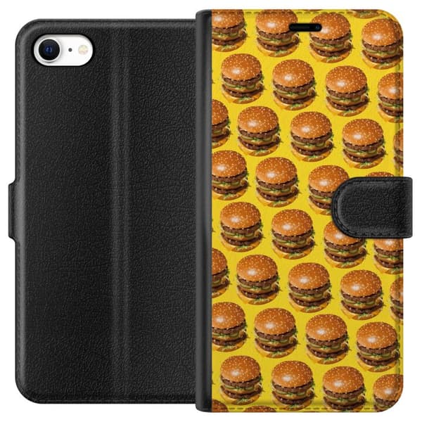 Kompatibel Tegnebogsetui til Apple iPhone 6 Grafisk hamburgermønster til madelskere