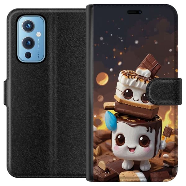 Kompatibel Tegnebogsetui til OnePlus 9 Sød dessertdesign med marshmallow
