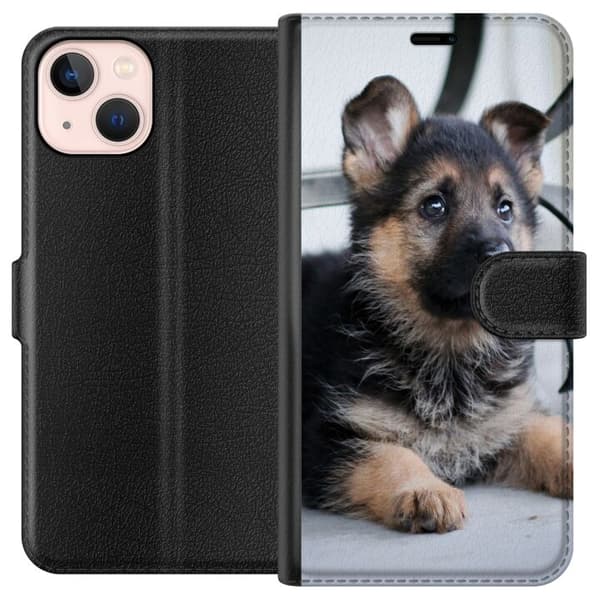 Kompatibelt Plånboksfodral till Apple iPhone 13 mini Schäfer Puppy