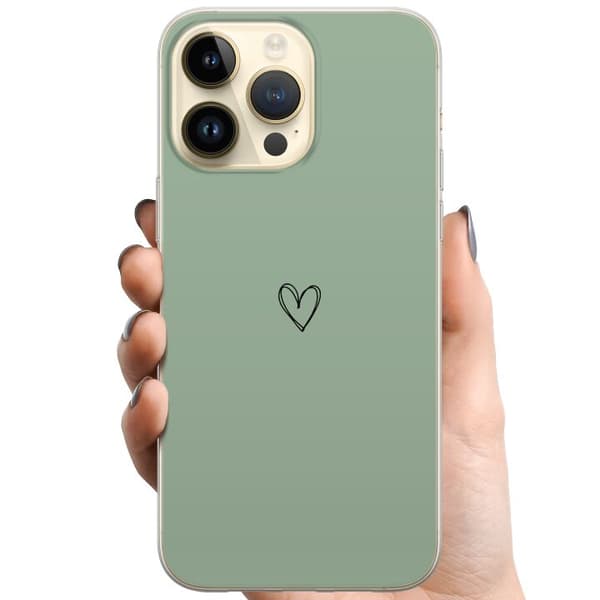 Kompatibel Mobilcover til Apple iPhone 15 Pro Max Hjerte Grøn
