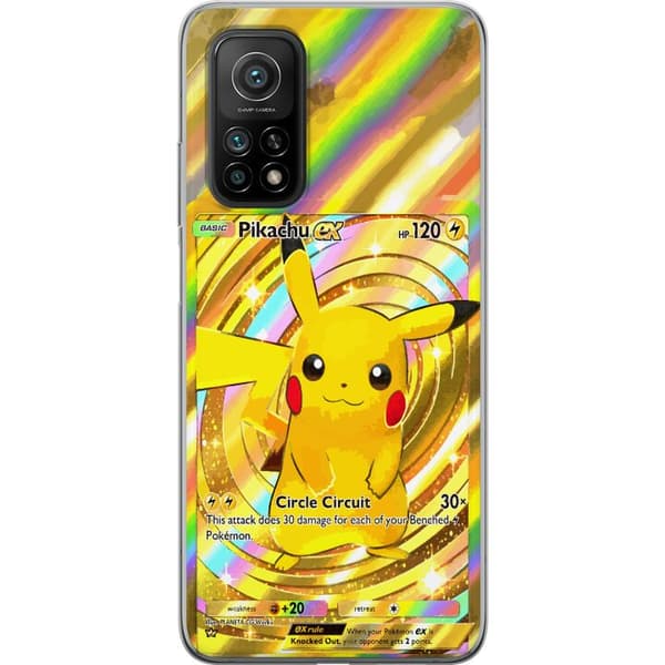 Kompatibelt Mobildeksel til Xiaomi Mi 10T Pro 5G Blank Pikachu EX-design med samlebåndsfølelse