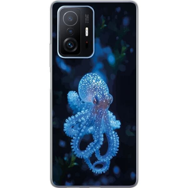 Kompatibelt Mobildeksel til Xiaomi 11T Pro Nærbilde av blå blekksprut