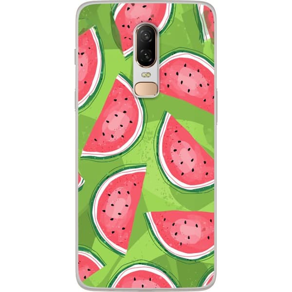 Kompatibelt Mobildeksel til OnePlus 6 Vattenmelon