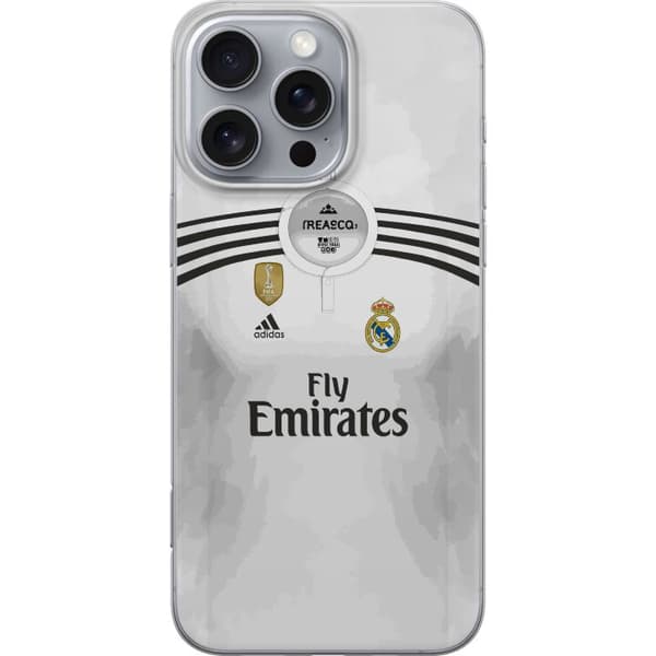 Kompatibelt Mobildeksel til Apple iPhone 16 Pro Max Vit fotbollströja