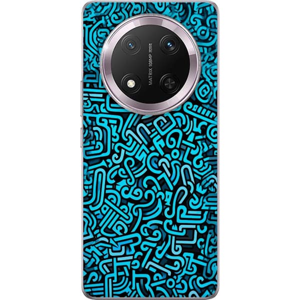 Kompatibelt Mobilskal till Honor Magic7 Lite Blå abstrakt graffiti