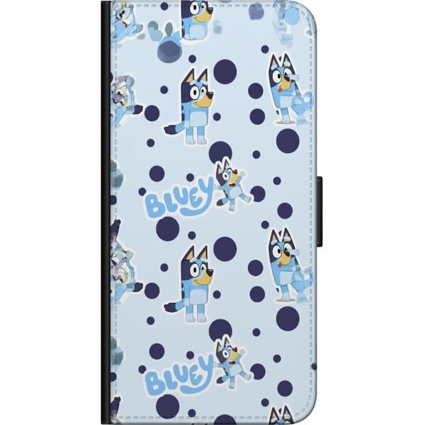 Kompatibel Tegnebogsetui til OnePlus 7T Bluey-mønster i lyseblåt design