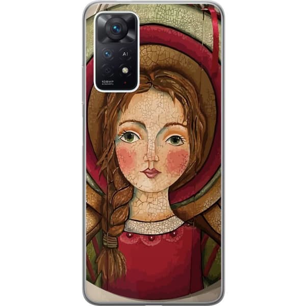 Kompatibelt Mobilskal till Xiaomi Redmi Note 11 Pro Änglaflicka i rustik stil