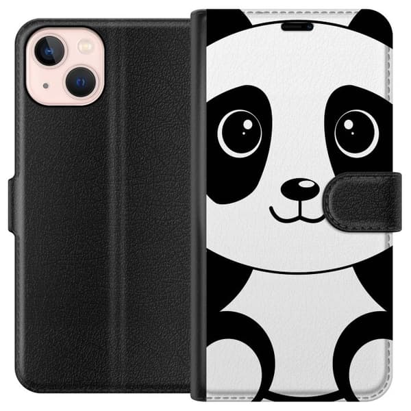 Kompatibelt Plånboksfodral till Apple iPhone 13 mini Panda