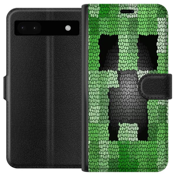 Kompatibel Tegnebogsetui til Google Pixel 6a Creeper / Minecraft