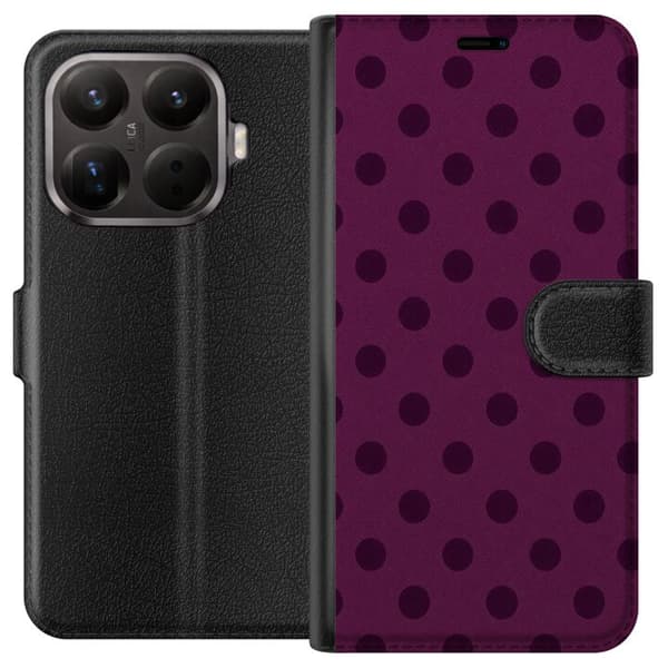 Kompatibelt Plånboksfodral till Xiaomi 15 Plum Dots