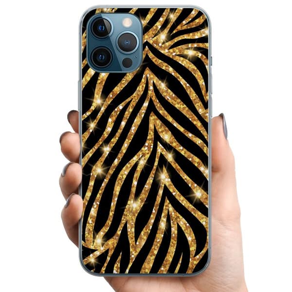 Kompatibel Mobilcover til Apple iPhone 12 Pro Max Guld & Glitter