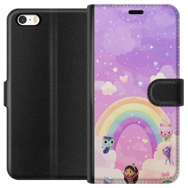 Kompatibel Tegnebogsetui til Apple iPhone SE (2016) Farverigt Gabby’s Dukkehusdesign til børn