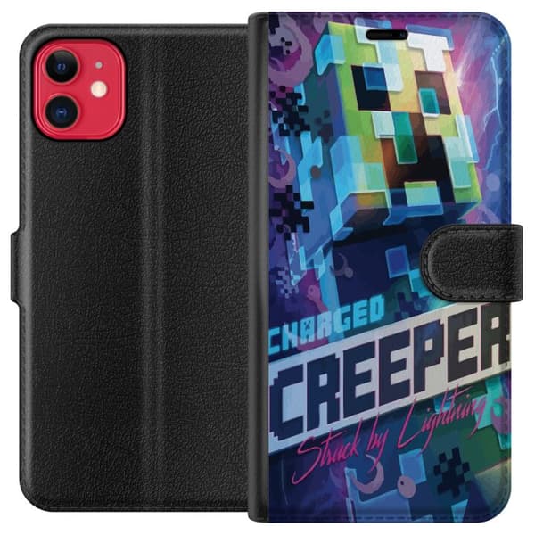 Kompatibelt Plånboksfodral till Apple iPhone 11 Minecraft Creeper
