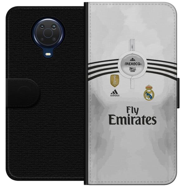 Kompatibel Tegnebogsetui til Nokia G20 Vit fotbollströja