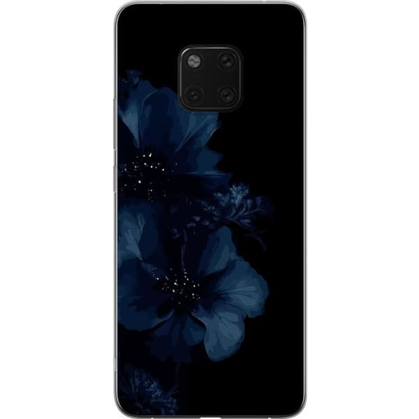 Kompatibelt Mobildeksel til Huawei Mate 20 Pro Mörkblå blommor