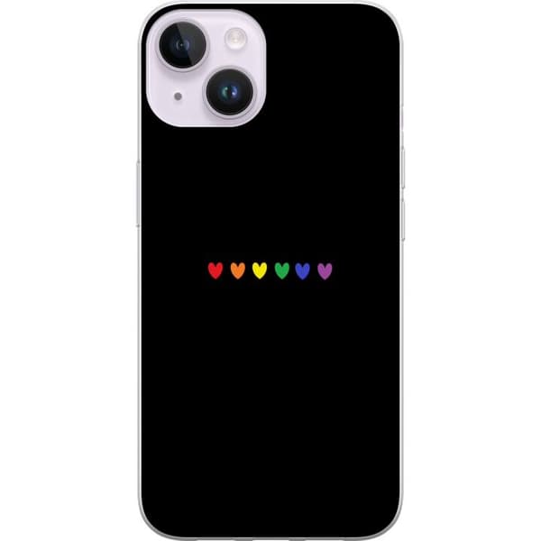 Kompatibelt Mobilskal till Apple iPhone 14 Pride Hearts