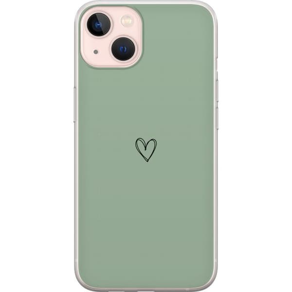 Kompatibel Mobilcover til Apple iPhone 13 mini Hjerte Grøn