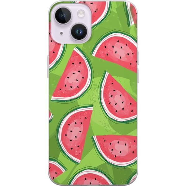 Kompatibelt Mobildeksel til Apple iPhone 15 Plus Vattenmelon