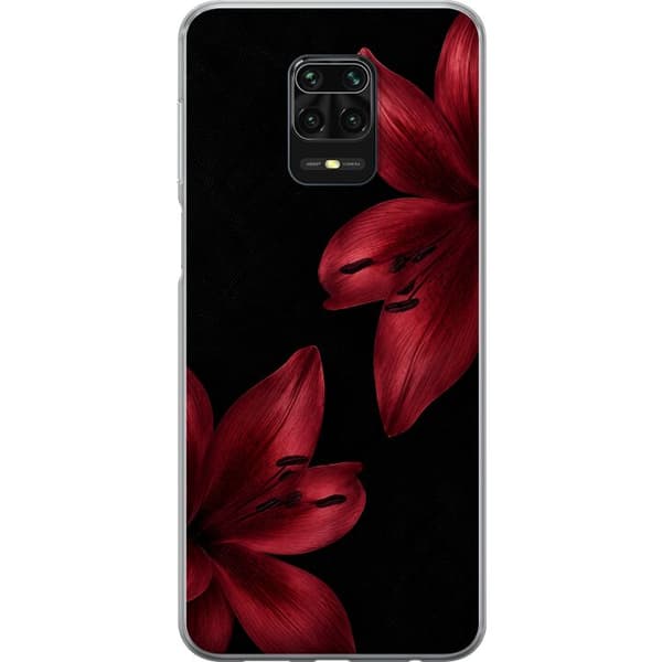 Kompatibelt Mobilskal till Xiaomi Redmi Note 9S Red Lily Noir