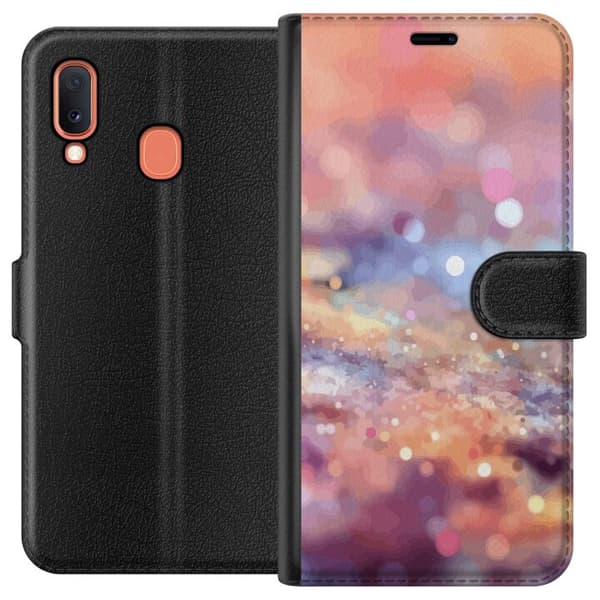 Kompatibelt Plånboksfodral till Samsung Galaxy A20e Glitter