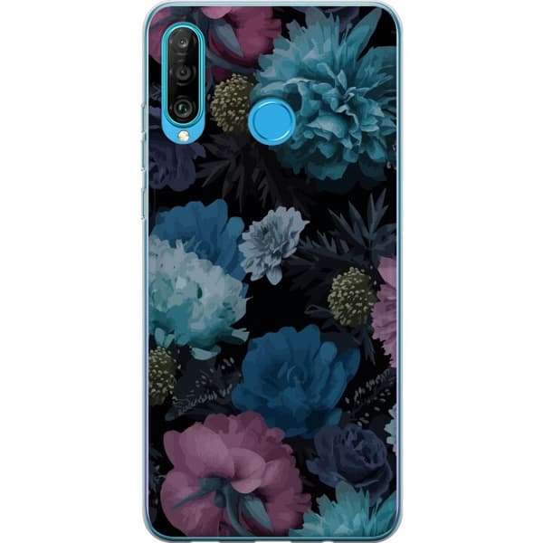 Kompatibelt Mobilskal till Huawei P30 lite Blommor