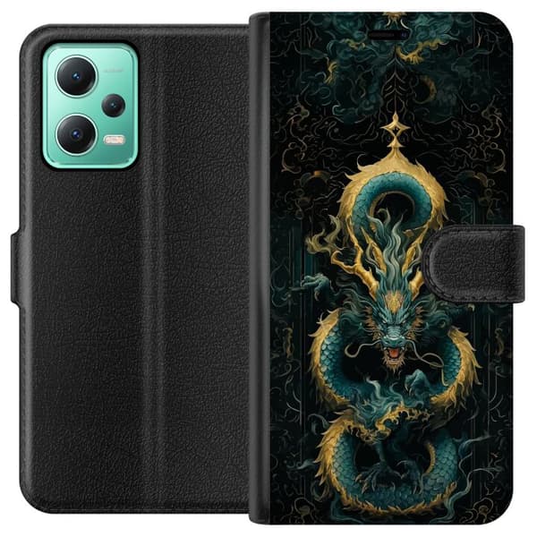 Kompatibel Tegnebogsetui til Xiaomi Redmi Note 12 Asiatisk drake