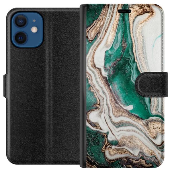 Kompatibelt Lommeboketui til Apple iPhone 12 Grønn