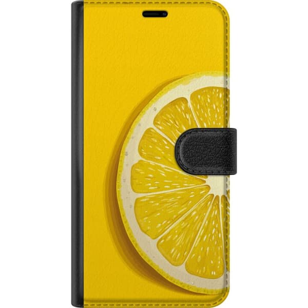 Kompatibel Tegnebogsetui til Apple iPhone 12 mini Farverig citronskive med minimalistisk citrondesign