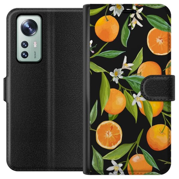 Kompatibel Tegnebogsetui til Xiaomi 12 Appelsinjuice