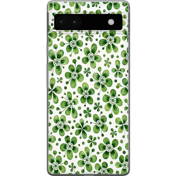 Kompatibel Mobilcover til Google Pixel 6a Azurblå flora