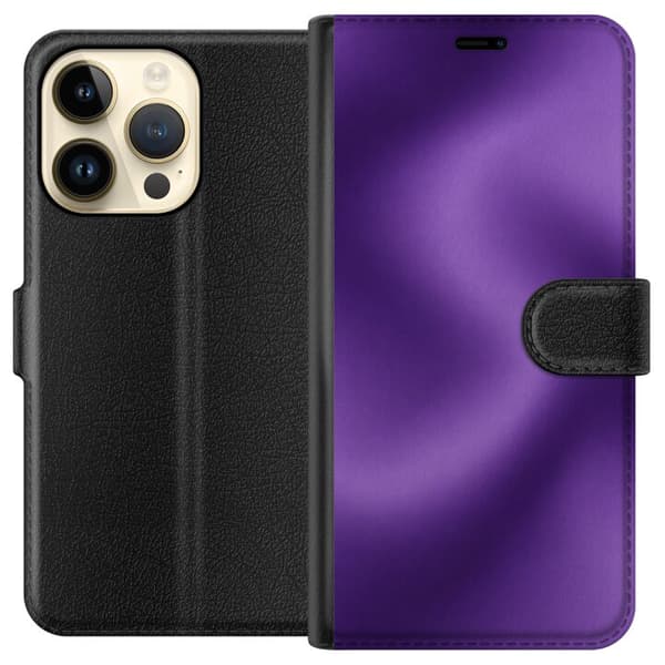 Kompatibel Tegnebogsetui til Apple iPhone 14 Pro Lilla bevægelse