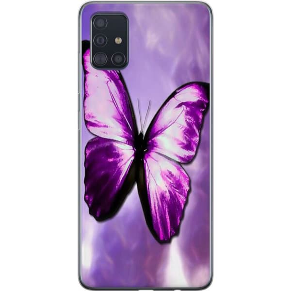 Kompatibelt Mobildeksel til Samsung Galaxy A51 Sommerfugl