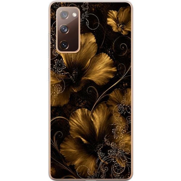 Kompatibelt Mobildeksel til Samsung Galaxy S20 FE Gyllen blomstring