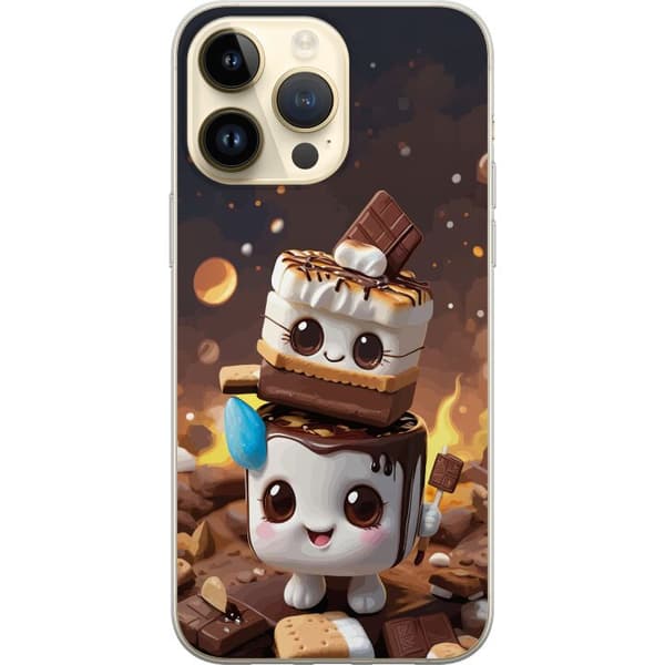 Kompatibelt Mobildeksel til Apple iPhone 14 Pro Max Søt dessertdesign med marshmallow