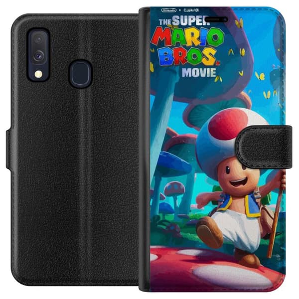 Kompatibelt Plånboksfodral till Samsung Galaxy A40 Super Mario Bros