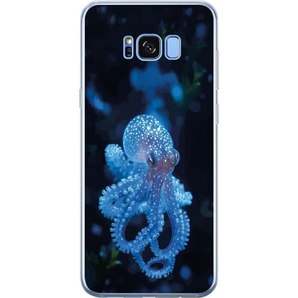 Kompatibelt Mobildeksel til Samsung Galaxy S8+ Nærbilde av blå blekksprut