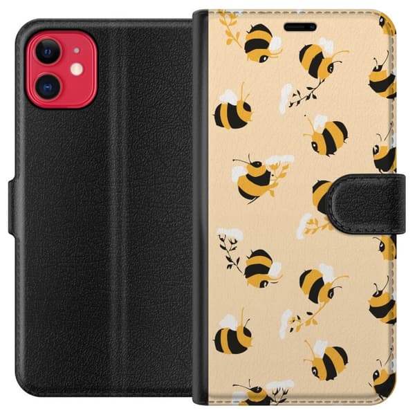 Kompatibel Tegnebogsetui til Apple iPhone 11 Humlebier