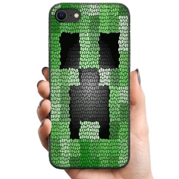 Kompatibelt Mobildeksel til Apple iPhone 8 Creeper / Minecraft