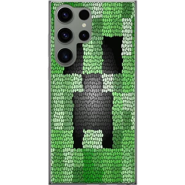 Kompatibelt Mobildeksel til Samsung Galaxy S23 Ultra Creeper / Minecraft