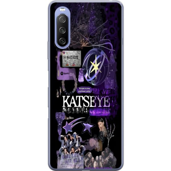 Kompatibelt Mobildeksel til Sony Xperia 10 III Lite KATSEYE lila stjärncollage
