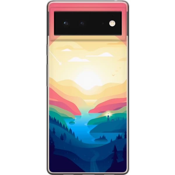 Kompatibelt Mobildeksel til Google Pixel 6 Rosa horisont