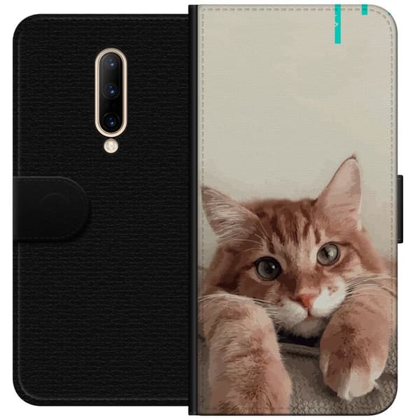 Kompatibelt Lommeboketui til OnePlus 7 Pro Katt