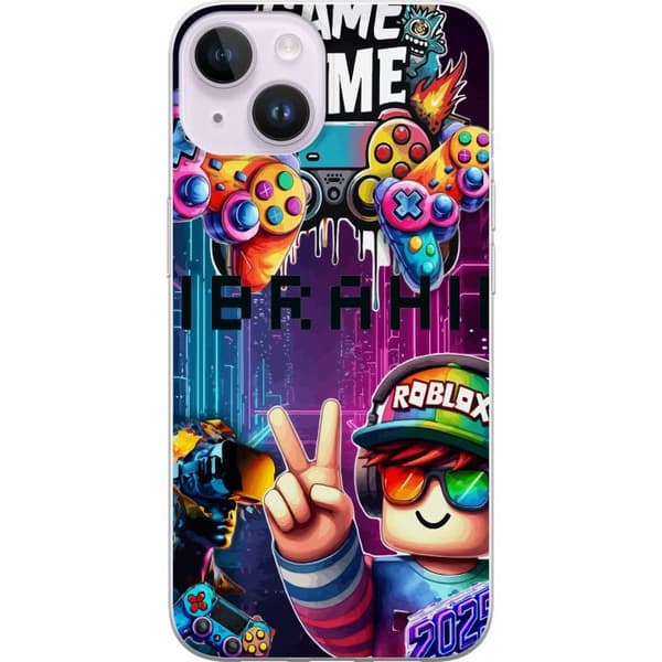 Kompatibelt Mobildeksel til Apple iPhone 14 Neon Gamer-kunst