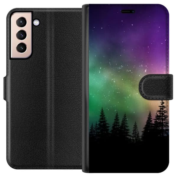 Kompatibelt Plånboksfodral till Samsung Galaxy S21 Norrsken