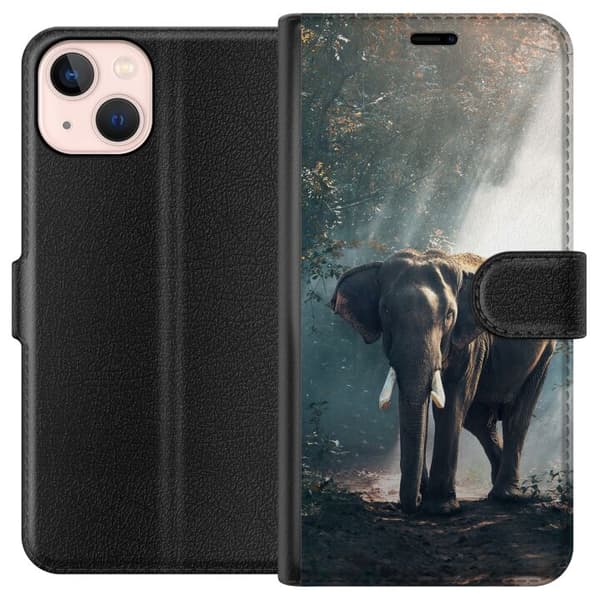 Kompatibelt Plånboksfodral till Apple iPhone 13 mini Elefant