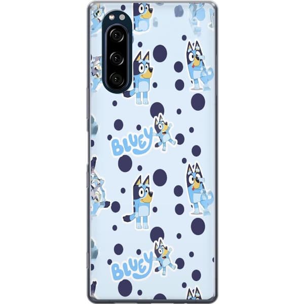 Kompatibelt Mobildeksel til Sony Xperia 5 Bluey-mønster i lyseblå design